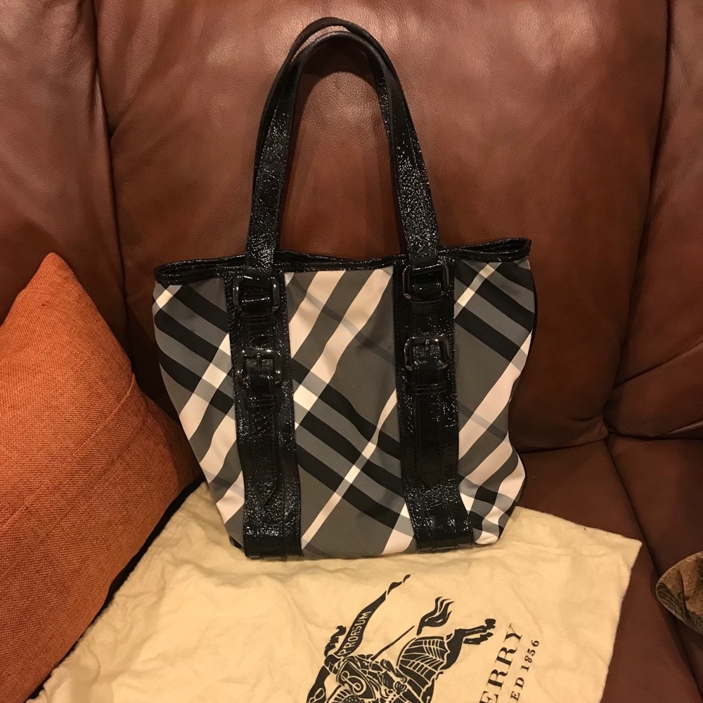 Burberry Nylon Nova Check Tote